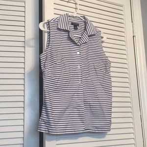 Sleeveless striped top